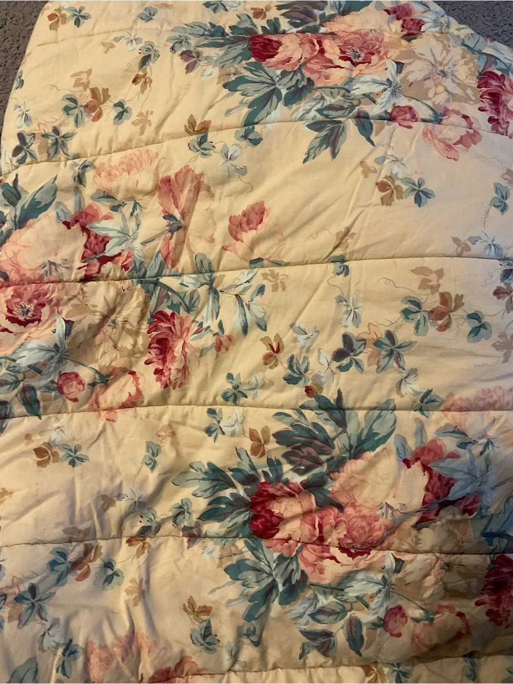 Vintage Ralph Lauren Elsa Grasslands Quilt Floral Comforter Bedding Full/Queen